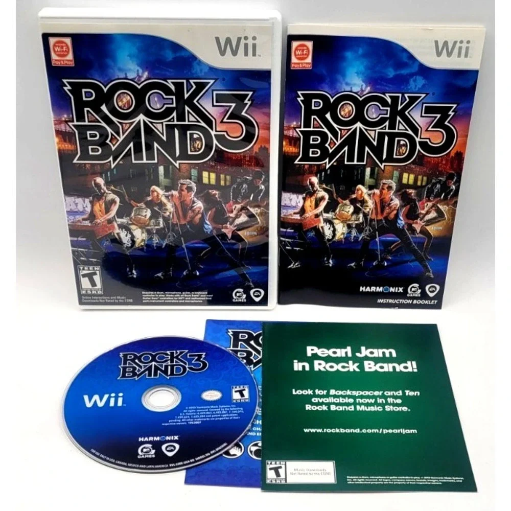Rock Band 3 (Nintendo Wii, 2010) CIB COMPLETE IN BOX